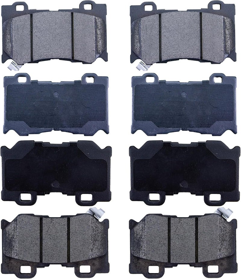 EXPPOWER Front Rear Semi-Metallic Brake Pads Kit For INFINITI G37 Q50 Q60 M37 Nissan 370Z - Image 1